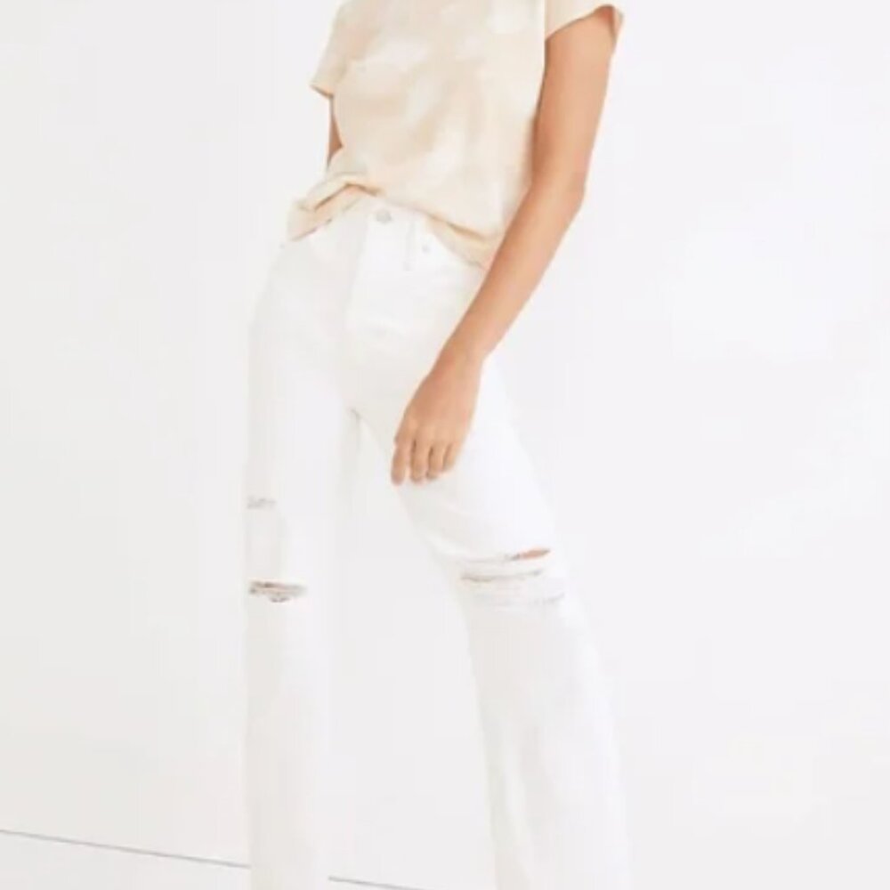 Madewell White The Perfect Vintage Straight-Leg Jeans Size 27
